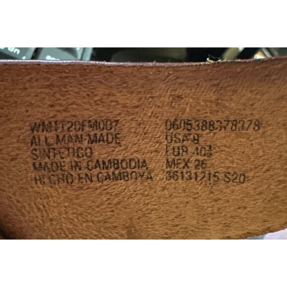 Time & Tru Metallic Silver Sandals w/Tan Cork Bottom Women's Size 9 (READ) - Picture 12 of 12